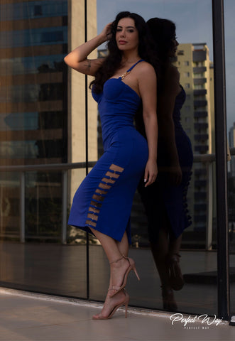 Midi Dress with Metal Details Midi Dress with Metal Details