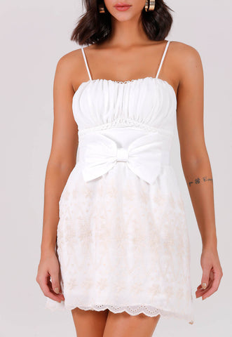 Embroidered evasé dress Embroidered evasé dress