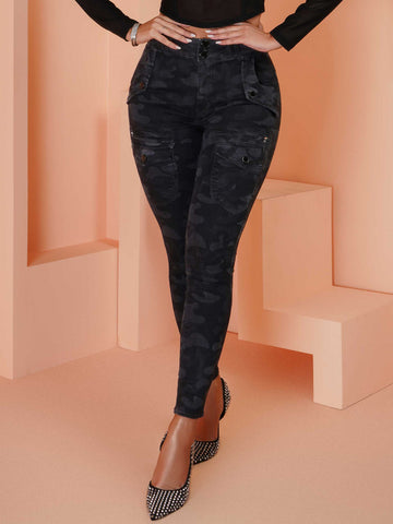 Pantalon cargo camouflage couleur Empina Bumbum Pantalon cargo camouflage couleur Empina Bumbum