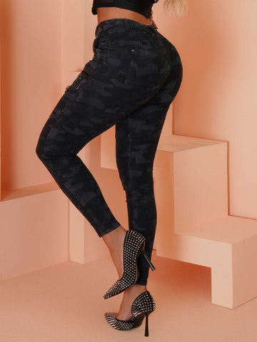 Pantalon cargo camouflage couleur Empina Bumbum Pantalon cargo camouflage couleur Empina Bumbum