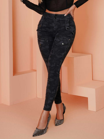 Pantalon cargo camouflage couleur Empina Bumbum Pantalon cargo camouflage couleur Empina Bumbum