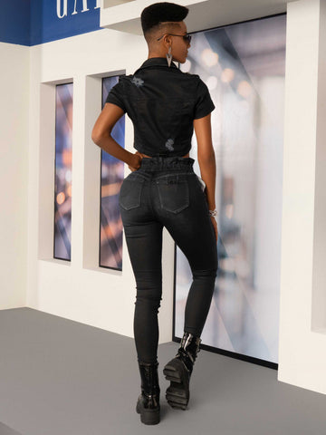Camisa Cropped Jeans Camisa Cropped Jeans
