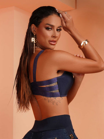 Bright Color Cropped with Tiger Embellishment Bright Color Cropped with Tiger Embellishment
