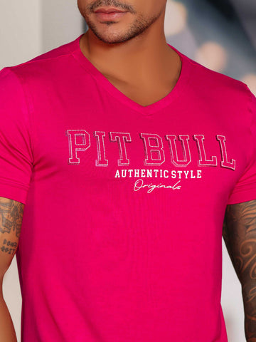 Camiseta premium de hombre slim con cuello en V y estampado súper cómoda Camiseta premium de hombre slim con cuello en V y estampado súper cómoda
