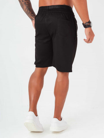 Pantalón Corto Hombre Pit Bull con Elástico Personalizado Negro Pantalón Corto Hombre Pit Bull con Elástico Personalizado Negro