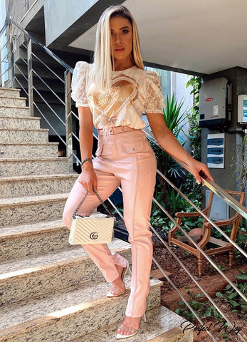 Skinny Pants with Cutouts Skinny Pants with Cutouts