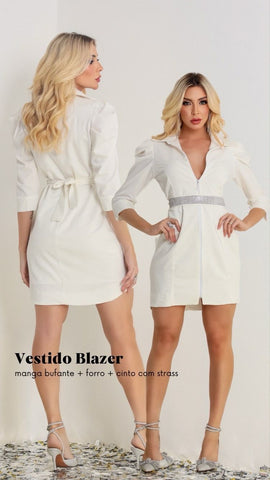 Abito blazer con cintura Abito blazer con cintura