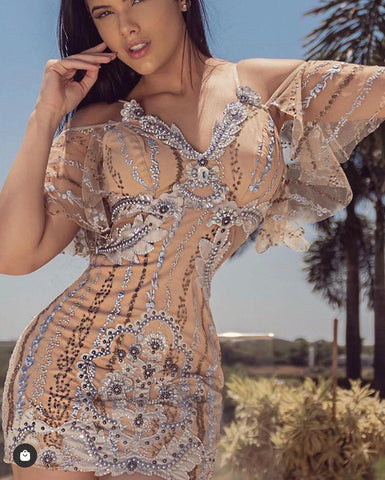 Embroidered Lace Tulle Dress Embroidered Lace Tulle Dress
