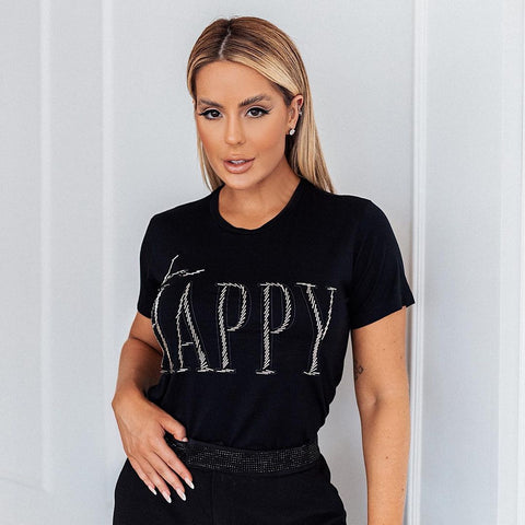 T-Shirt Happy Bordada T-Shirt Happy Bordada