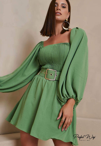 Short dress with belt Short dress with belt