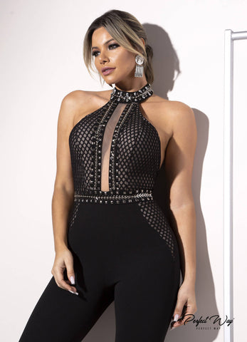Embroidered Skinny Jumpsuit Embroidered Skinny Jumpsuit