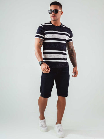 T-shirt girocollo blu T-shirt girocollo blu