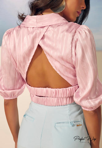 Cropped com transpasse frontal Cropped com transpasse frontal