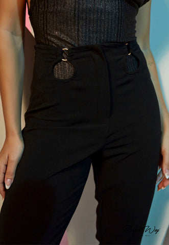 Pantalon ajusté en crêpe avec élasthanne Pantalon ajusté en crêpe avec élasthanne