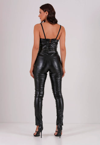 Leather Bodice + Embroidered Pants Set Leather Bodice + Embroidered Pants Set