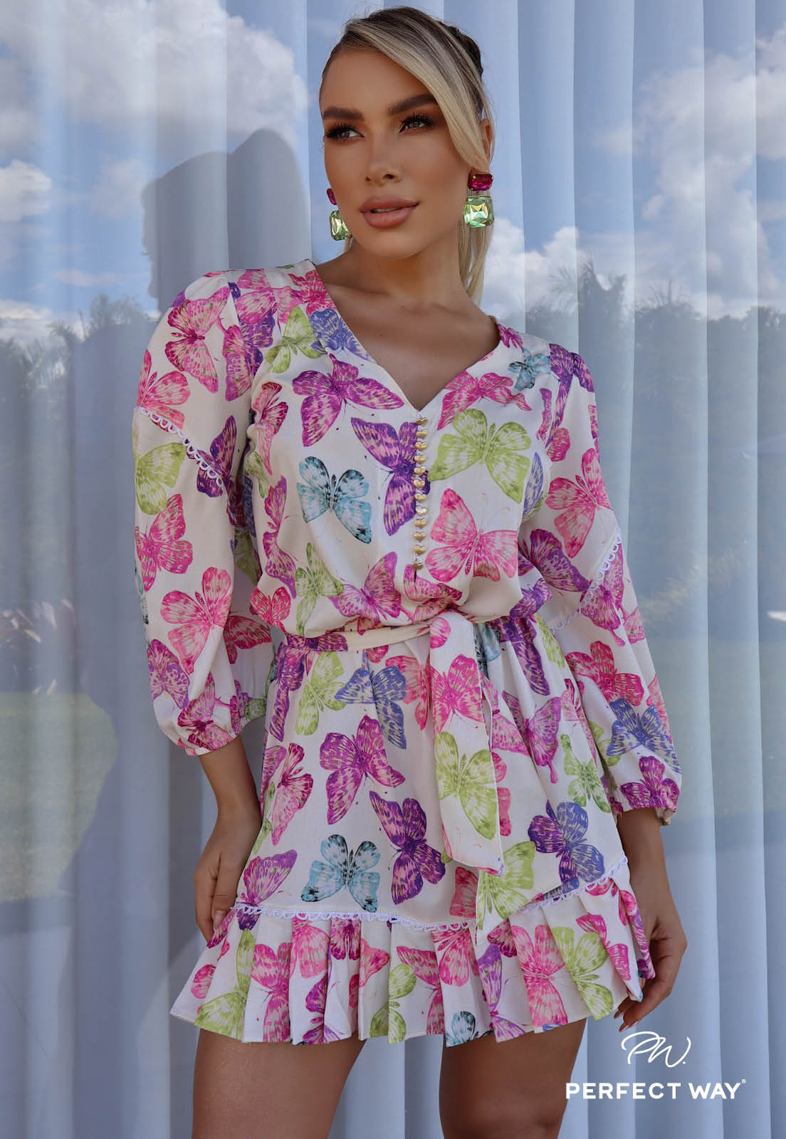 Vestido Estampado - Garotabrasilstore Vestido Estampado - Garotabrasilstore