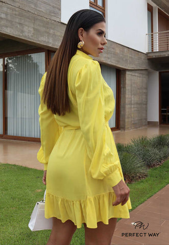 Vestido Chemise amarelo - Garotabrasilstore Vestido Chemise amarelo - Garotabrasilstore