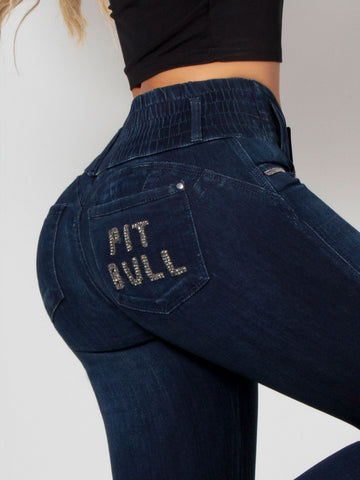 Calça Jeans Modeladora Escura Redutora de Medidas - Garotabrasilstore Calça Jeans Modeladora Escura Redutora de Medidas - Garotabrasilstore