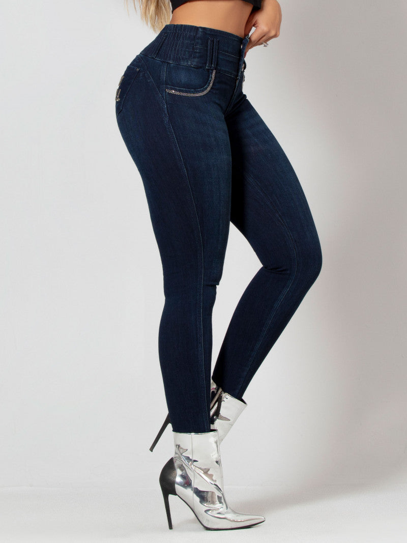 Calça Jeans Modeladora Escura Redutora de Medidas - Garotabrasilstore Calça Jeans Modeladora Escura Redutora de Medidas - Garotabrasilstore