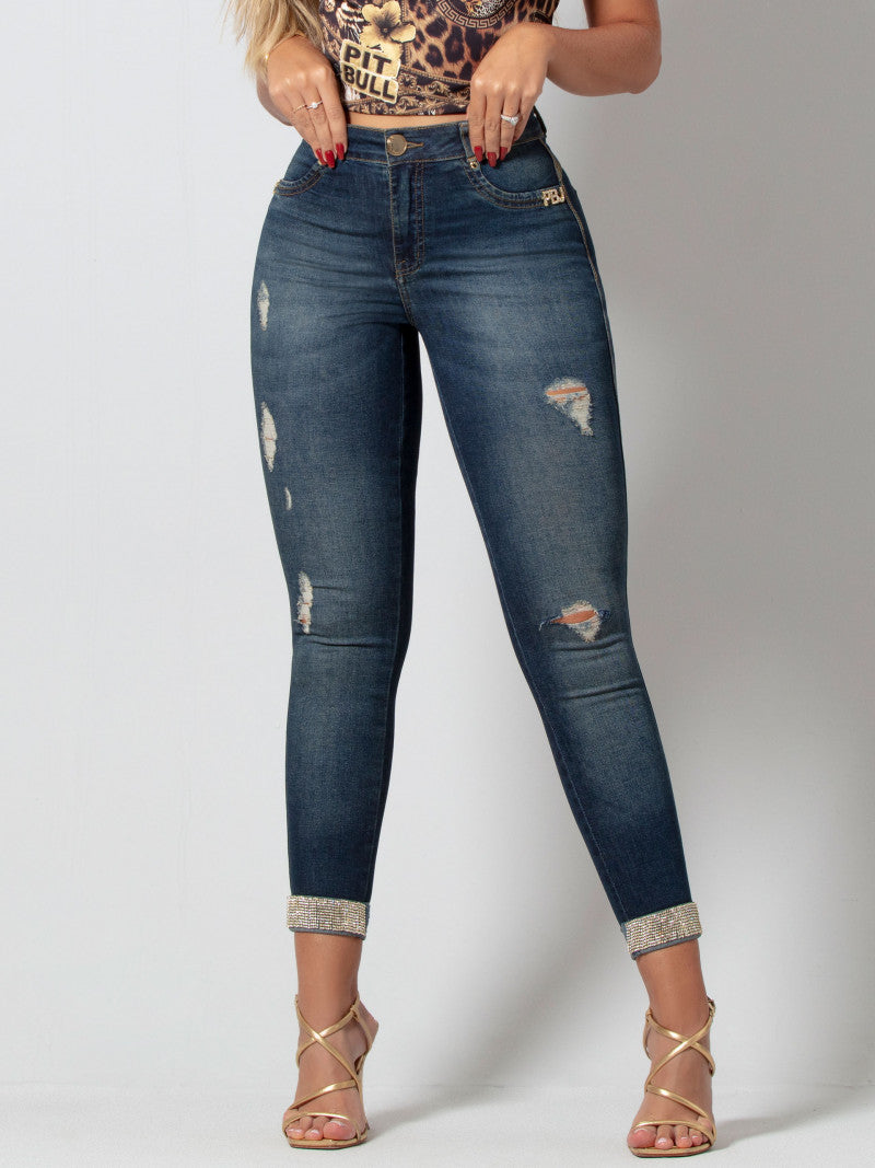 CalΓ§a Jeans Cropped com Destroyed - Garotabrasilstore CalΓ§a Jeans Cropped com Destroyed - Garotabrasilstore