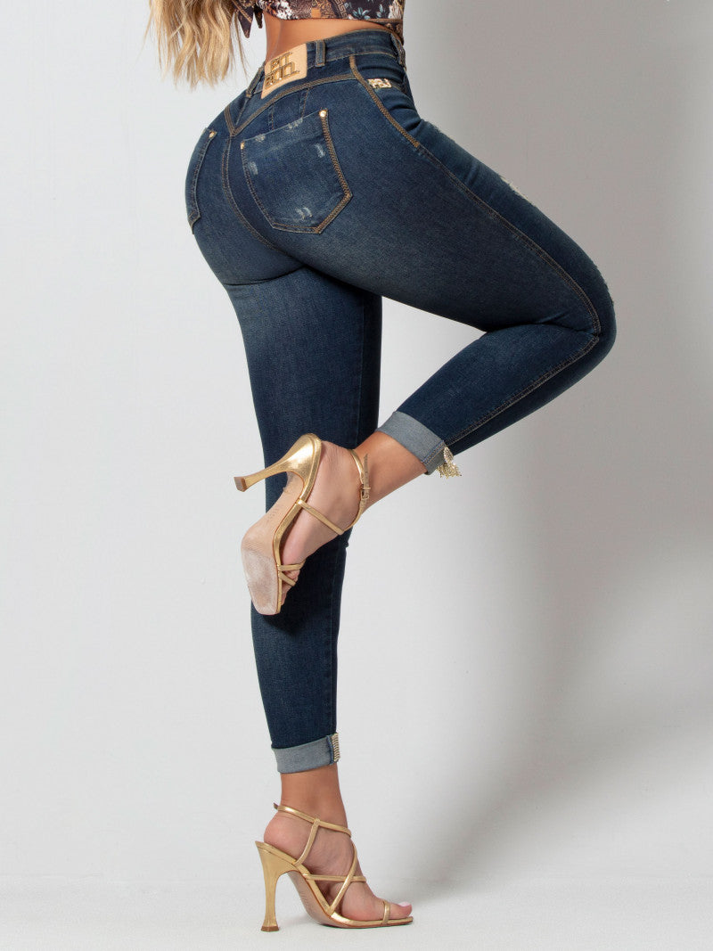 CalΓ§a Jeans Cropped com Destroyed - Garotabrasilstore CalΓ§a Jeans Cropped com Destroyed - Garotabrasilstore