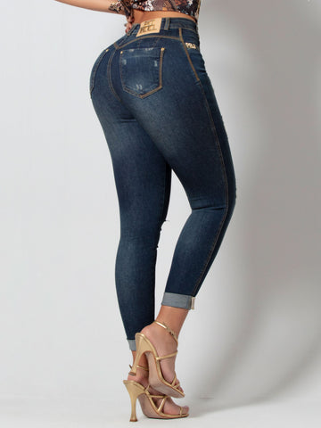 CalΓ§a Jeans Cropped com Destroyed - Garotabrasilstore CalΓ§a Jeans Cropped com Destroyed - Garotabrasilstore