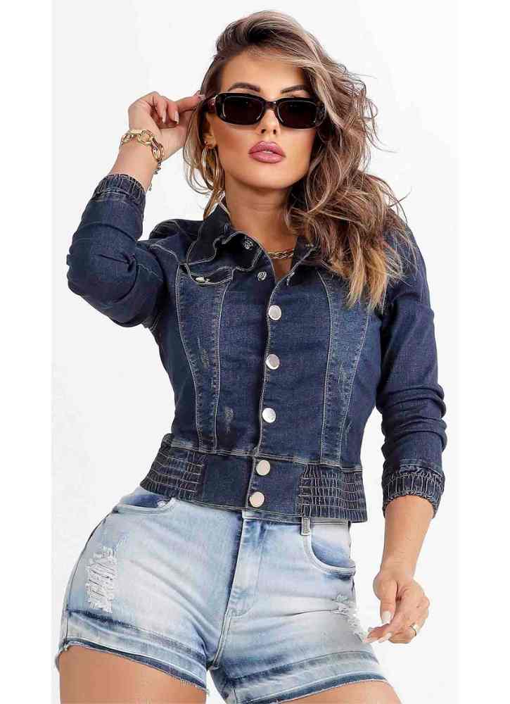 Jaqueta Cropped Jeans - Garotabrasilstore Jaqueta Cropped Jeans - Garotabrasilstore