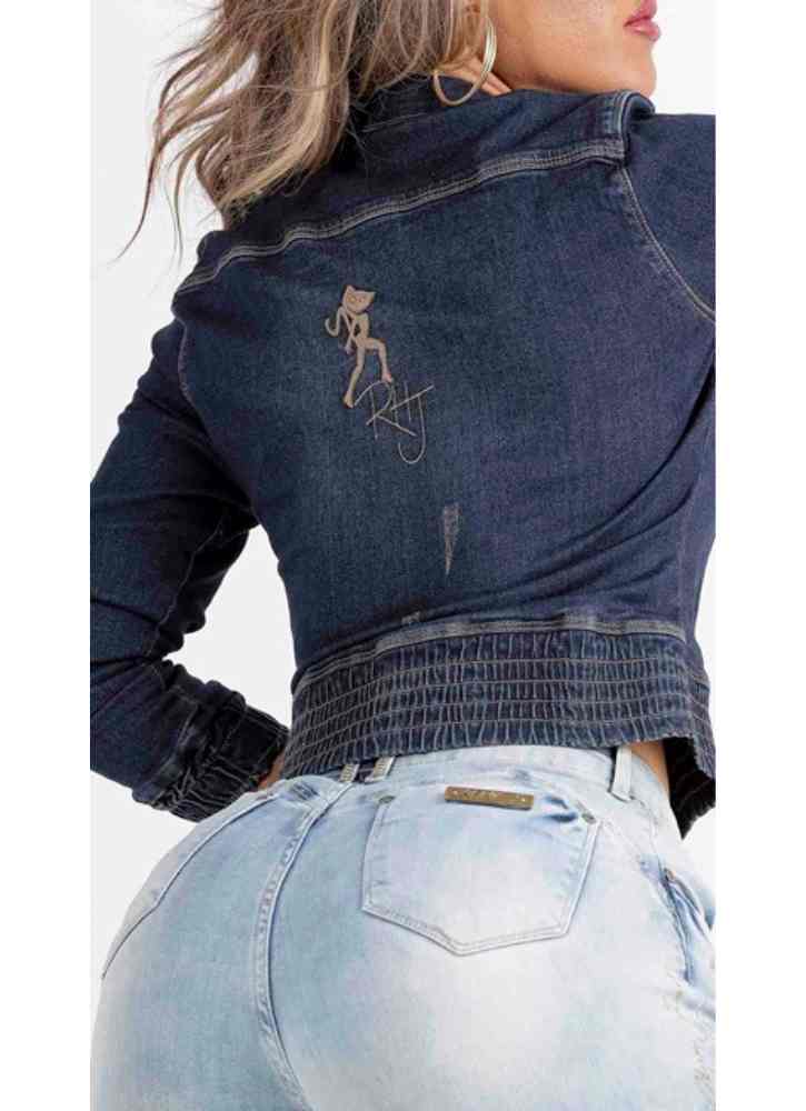 Jaqueta Cropped Jeans - Garotabrasilstore Jaqueta Cropped Jeans - Garotabrasilstore