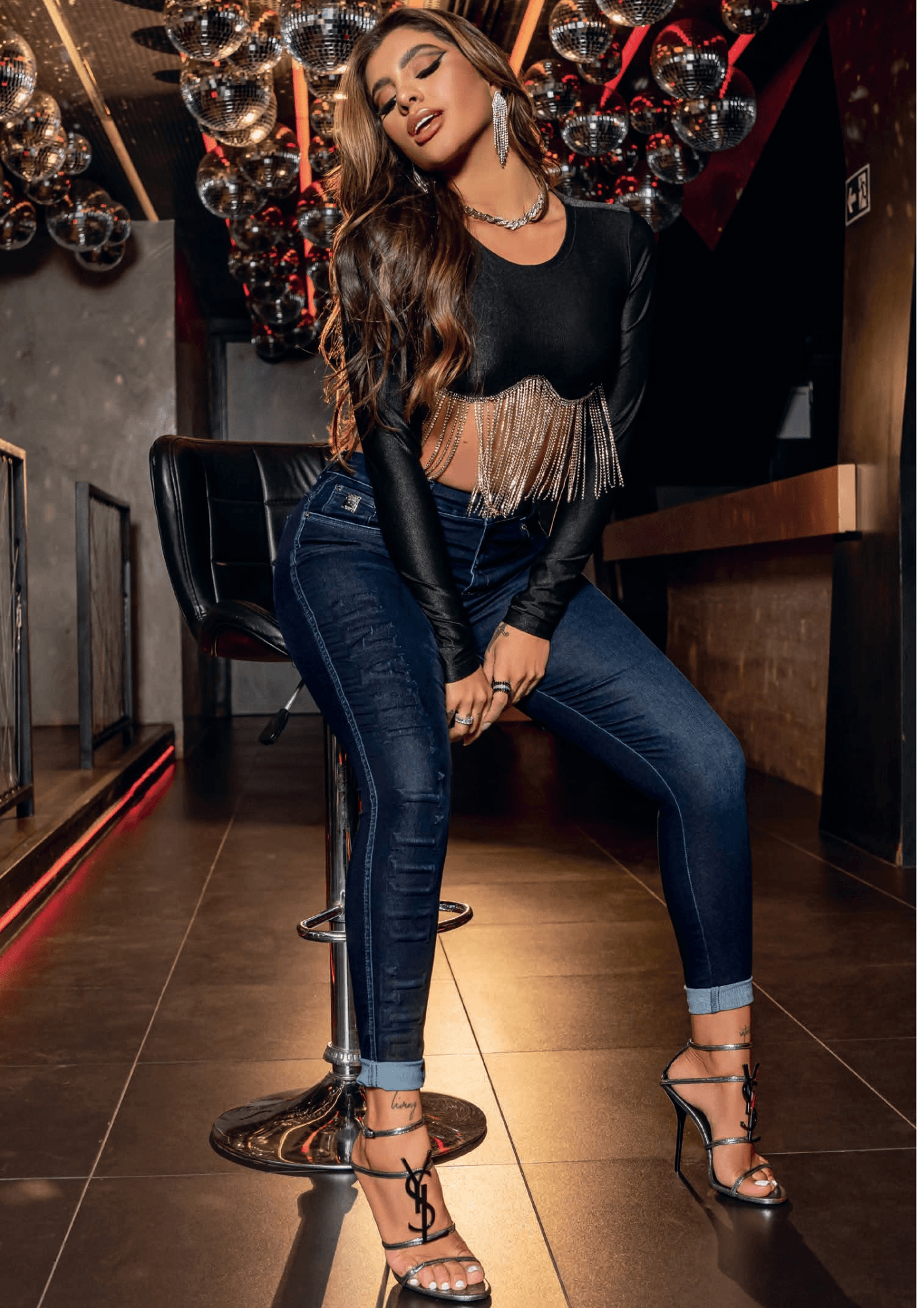 Calça Boyfriend Logomania em relevo - Garotabrasilstore Calça Boyfriend Logomania em relevo - Garotabrasilstore