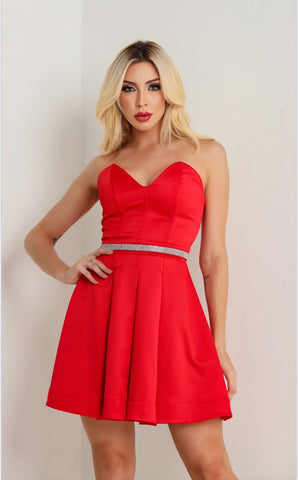 Vestido Princesa Elegante Curto com Decote - Garotabrasilstore Vestido Princesa Elegante Curto com Decote - Garotabrasilstore