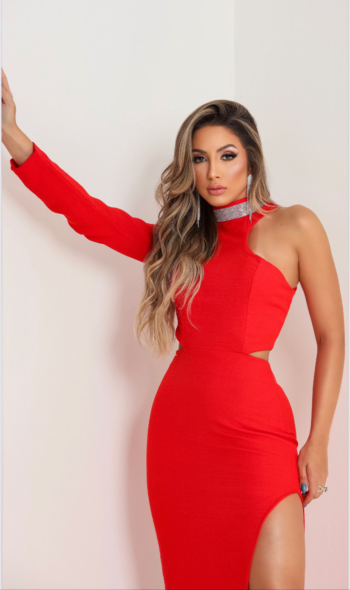 Vestido Longo vermelho - Garotabrasilstore Vestido Longo vermelho - Garotabrasilstore