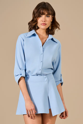Camisa Renata com Sobreposição Alfaiataria