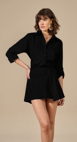 Camisa Renata com Sobreposição Alfaiataria