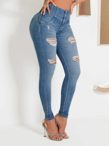 Jeans Empina Bumbum a vita sottile da donna