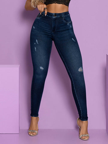 Women's Shaping Jeans Slims Waist and Enhances Butt