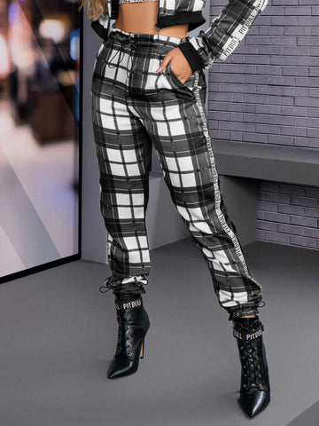 Black and White Checkered Clochard Pants