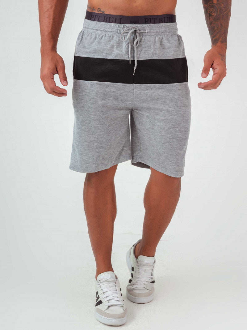 Men's Pit Bull Shorts with Custom Elastic Light Gray