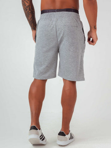 Pantalón Corto Pit Bull para Hombre con Elástico Personalizado Gris Claro