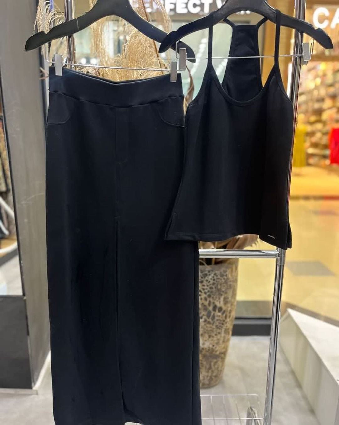 Tank top and long skirt set