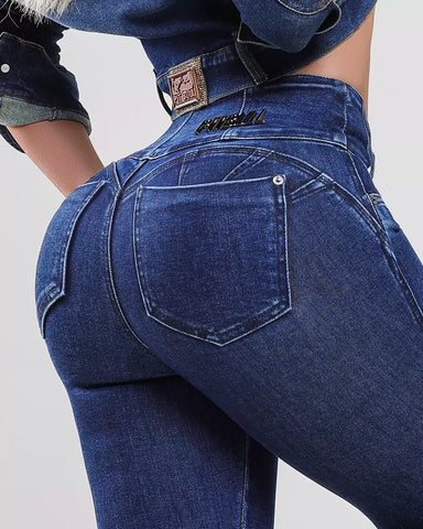Calça Cós Extra Largo Azul Escuro Pit Bull Jeans | Modelagem Ajustada
