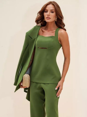 Blusa Alfaiataria Gal Slim com Decote Quadrado | Estruturada e Elegante