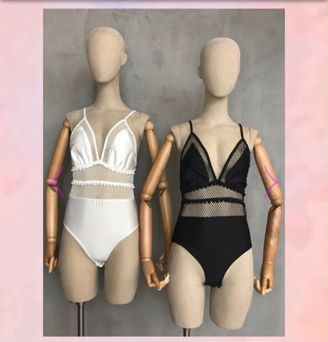 Body Fany com Tule e Recortes em Tela | MondaBelle