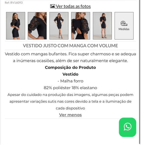 Vestido curto preto Perfect Way com mangas bufantes em renda