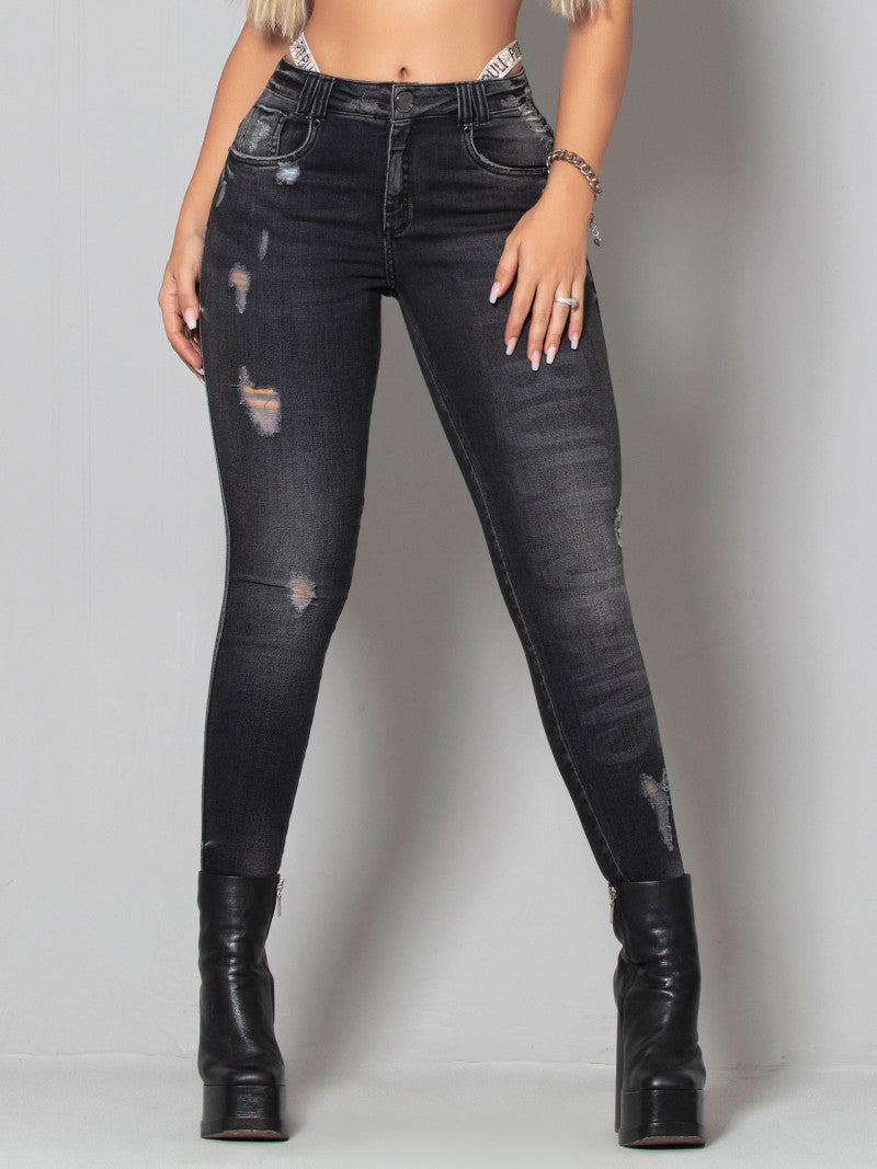 Cropped Feminino Corset Jeans Anitta